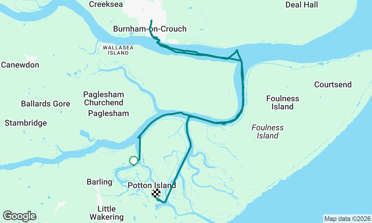 Trip to Burnham on crouch and back 