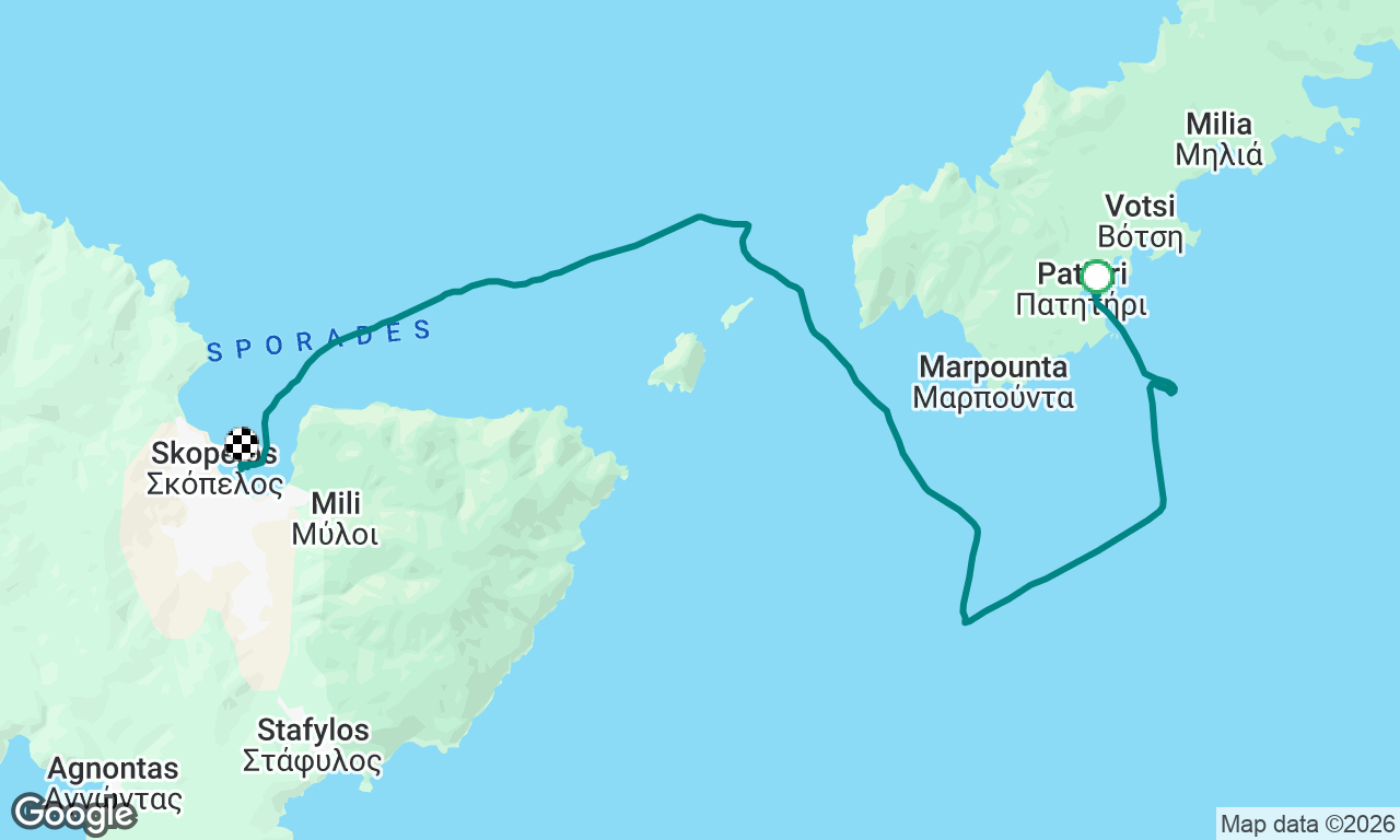 Patitiri to Skiathos