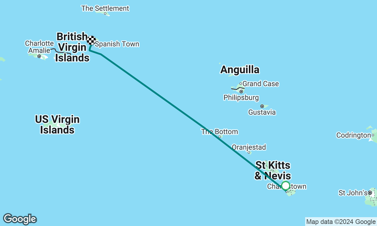 Nevis to Valley Trunk Bay, Virgin Gordia