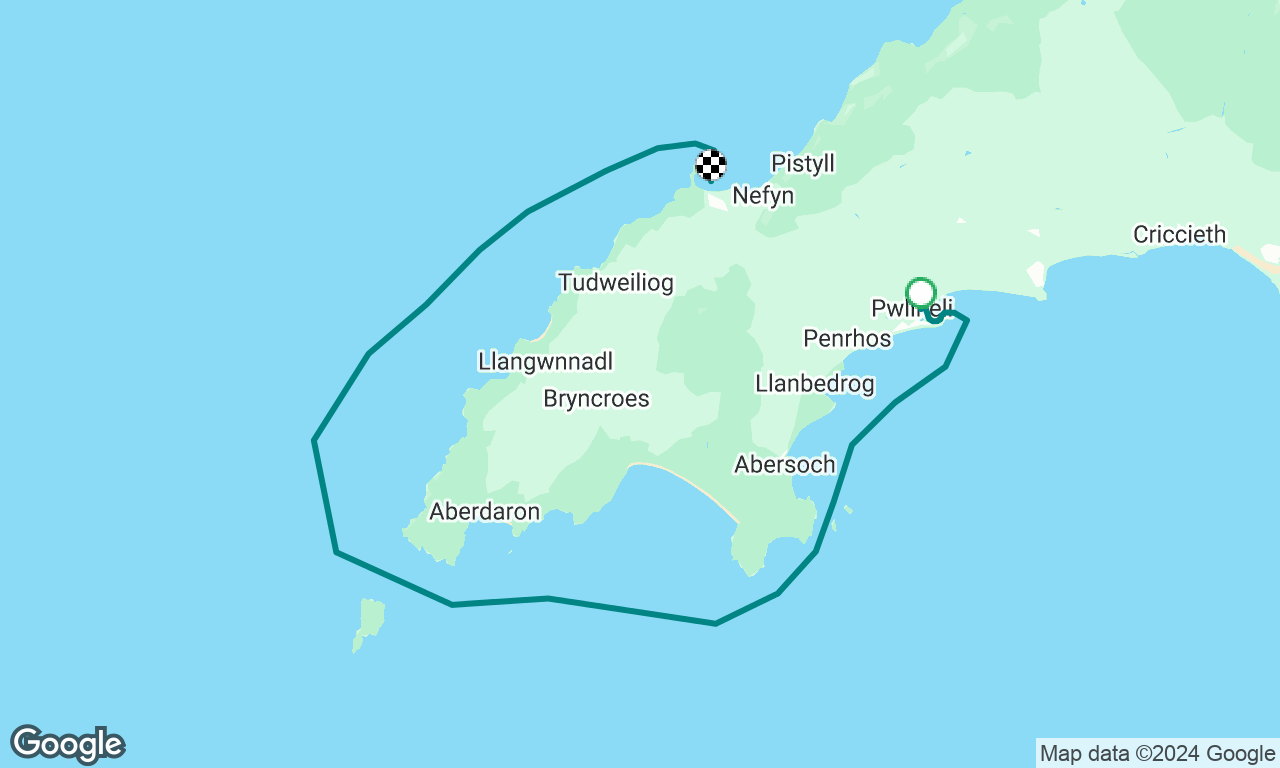 Pwllheli to Porth Dinleen via Bardsey Sound