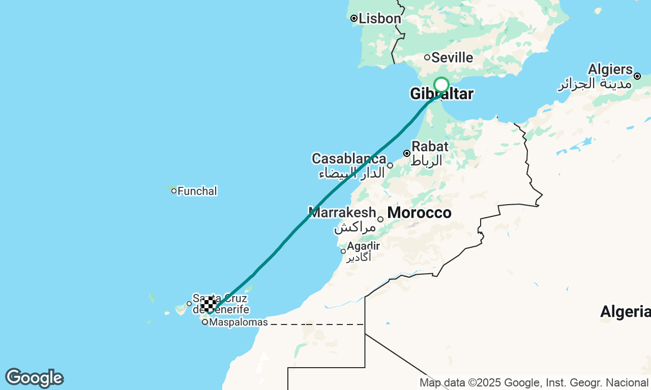 Delivery Gandia, Espanha - Martinica - P2 ( Gibraltar-Las Palmas de Gran Canaria)
