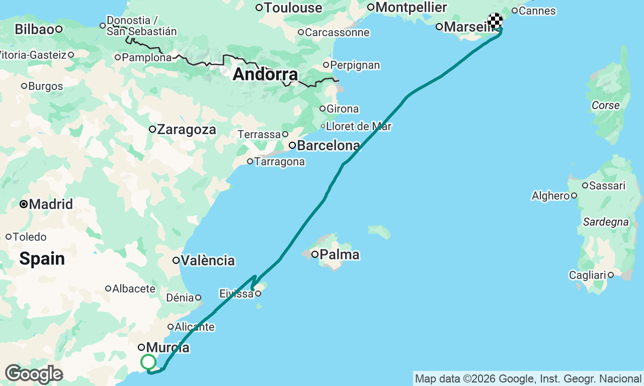 Cartegena to saint tropez 