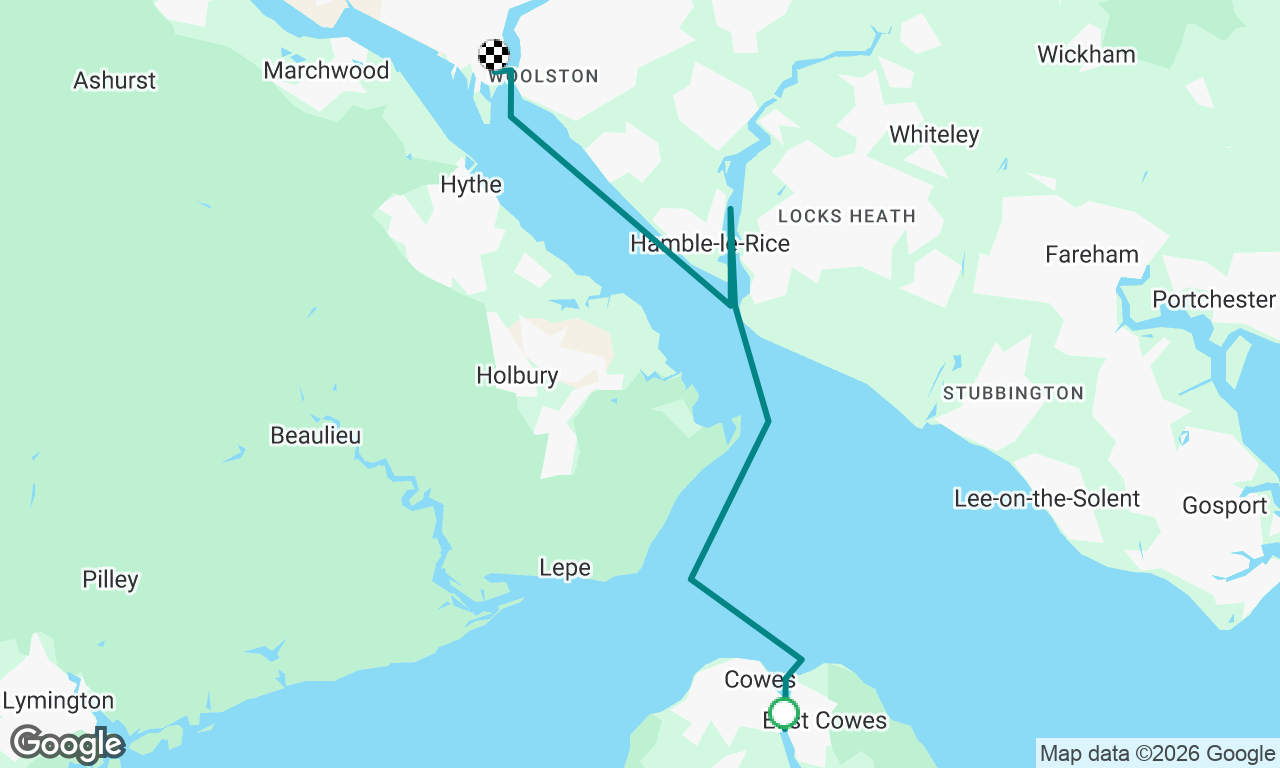 Cowes > Hamble river > Southhampton