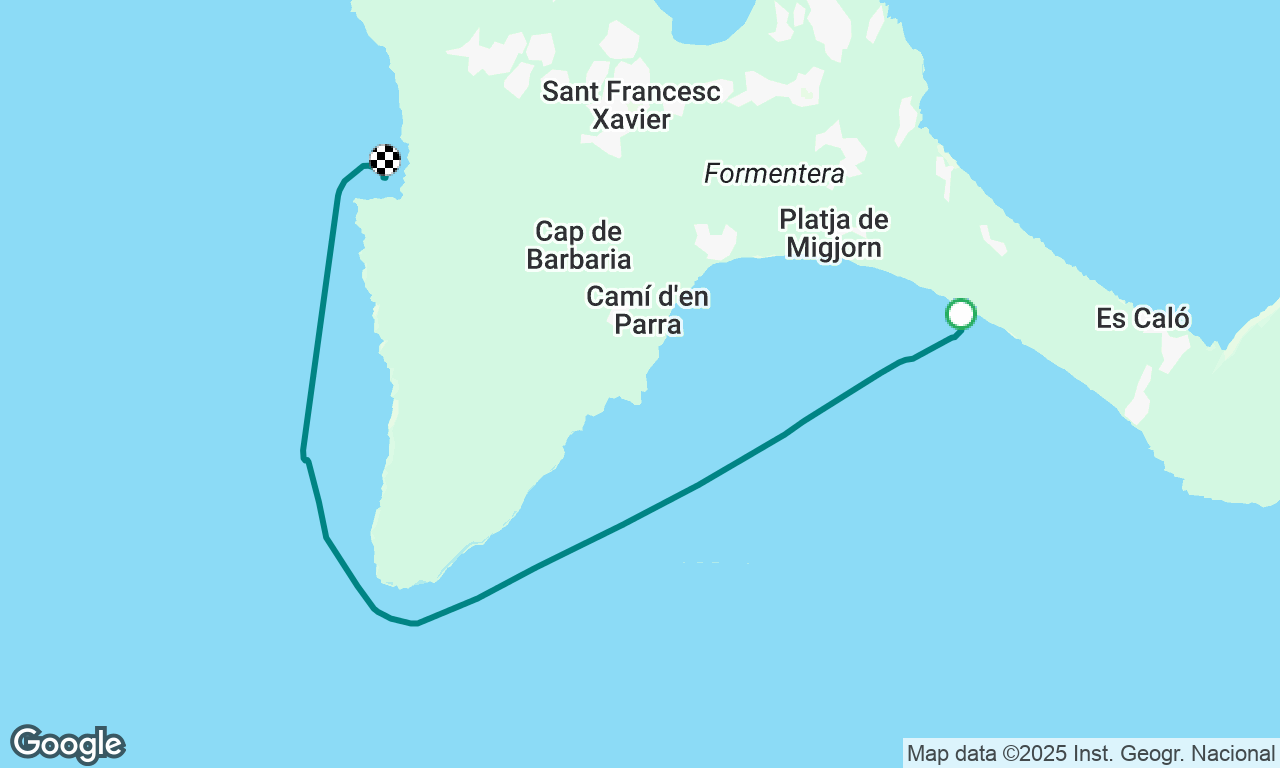 June 7th, terminando la vuelta a Formentera