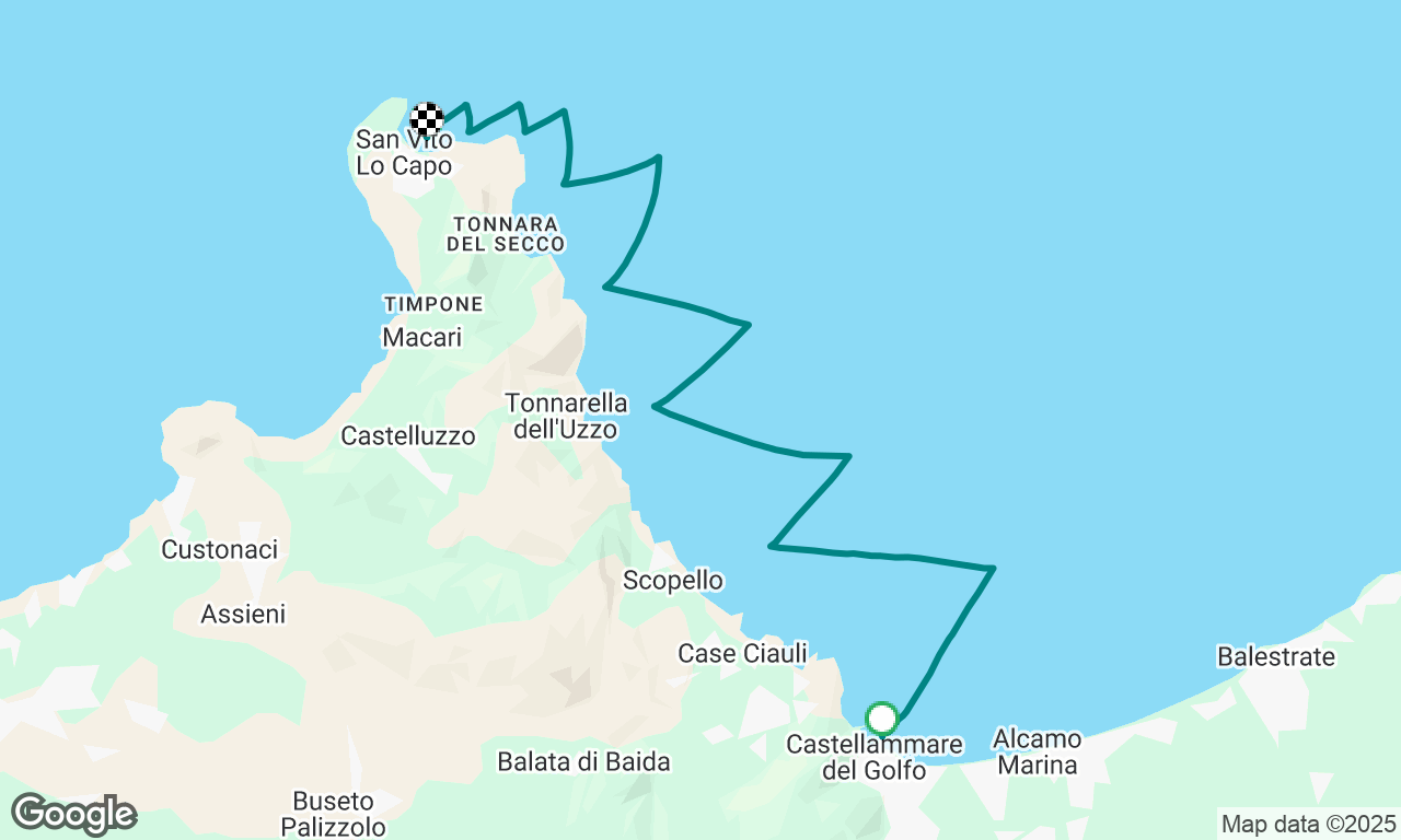 Castelmarre di Golfo to San Vito de Capo