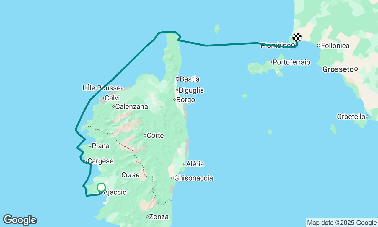 Ajaccio (F, Corsica) - Piombino (I, Toscana)