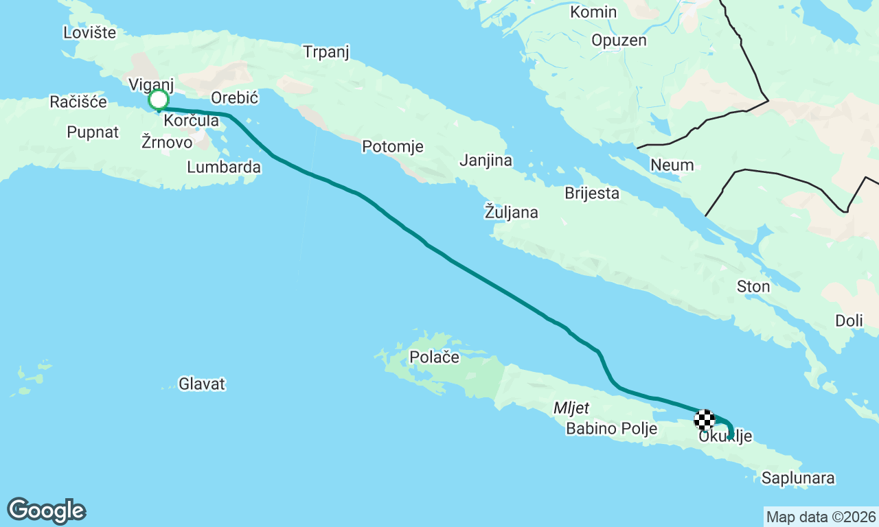 Korcula to Mljet