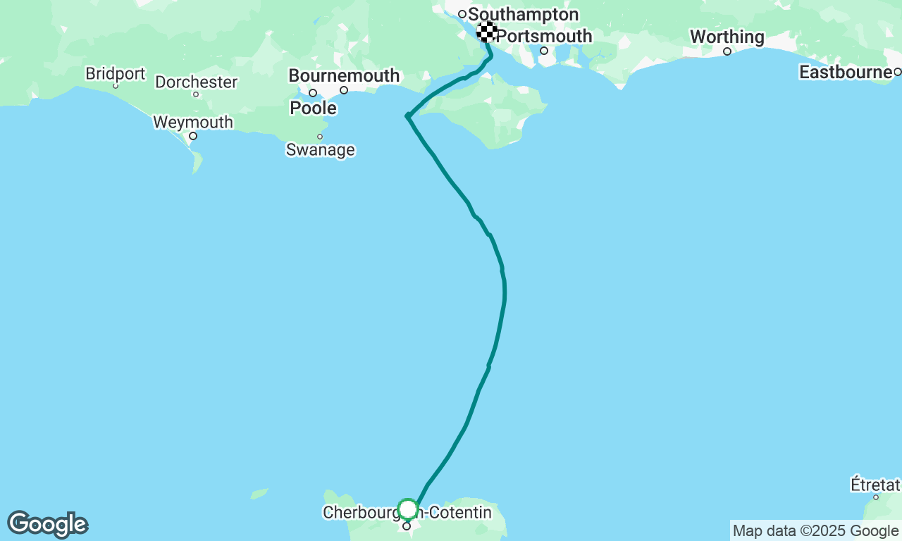 Sail back from Cherbourg