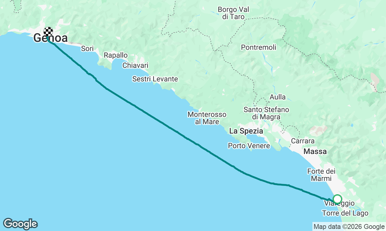 Viareggio to Genoa - Aug 17, 2026