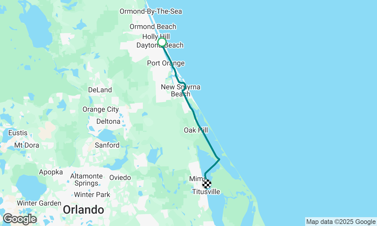 A cold trip from Daytona to Titusville