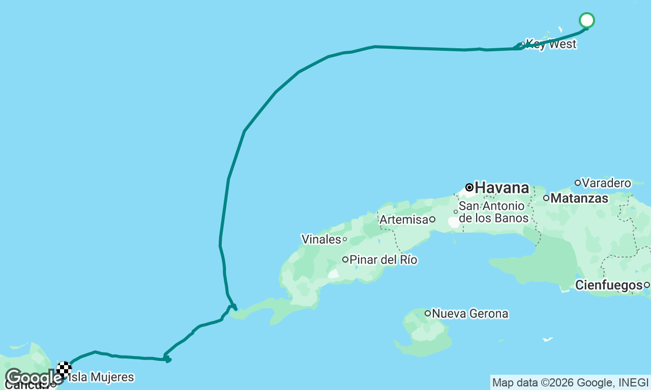 Florida to Mexico via Cuba crossing