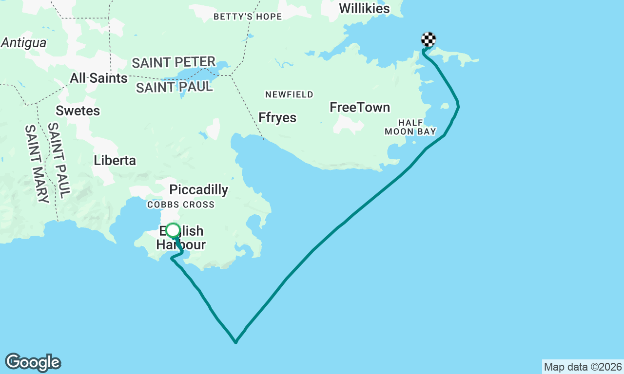 Nelson’s Dockyard to Green Island, Antigua