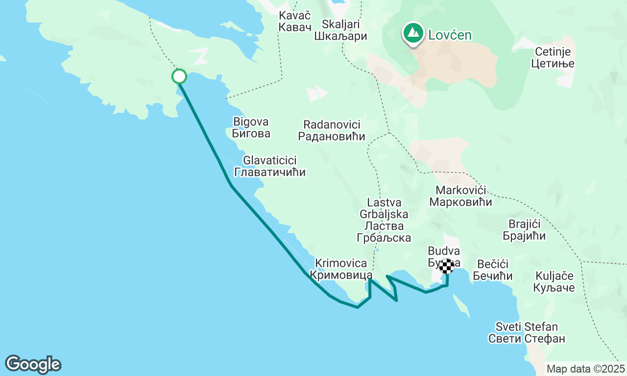 Radovici to Budva Main