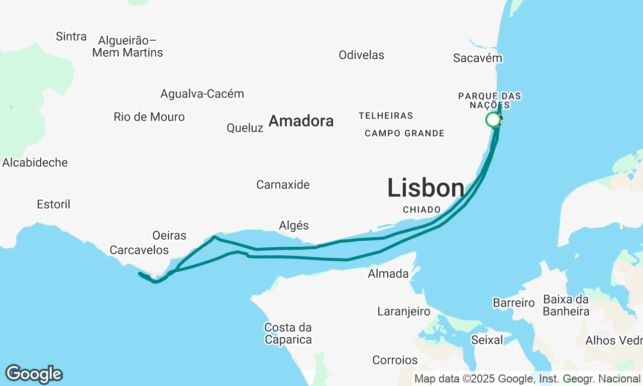 Charter Lisboa Oriente-Paco dArcos-Lisboa Oriente 