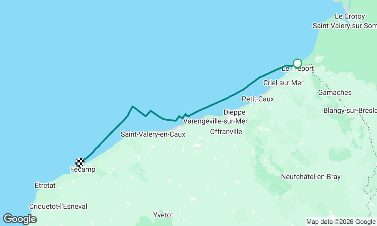 Le Tréport to Fecamp, Normandy 