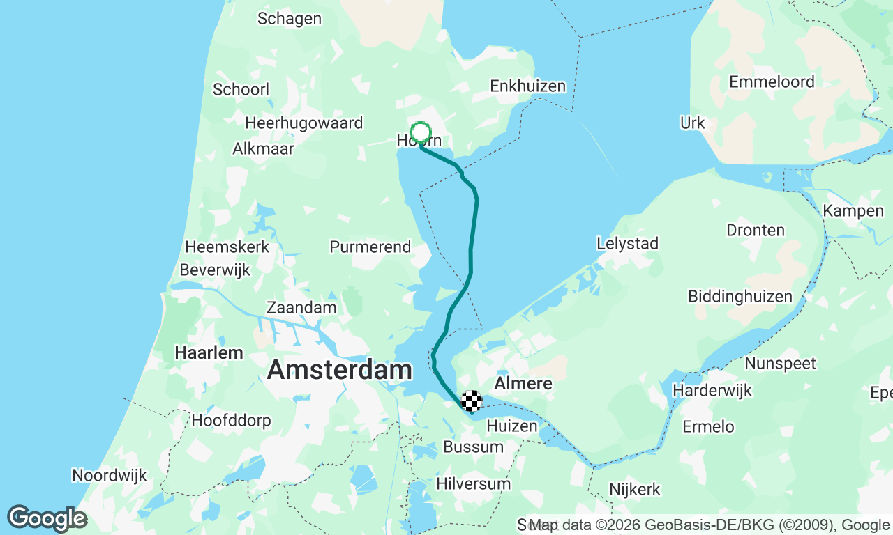 Hoorn naar De Schelp, eiland voor Naarden