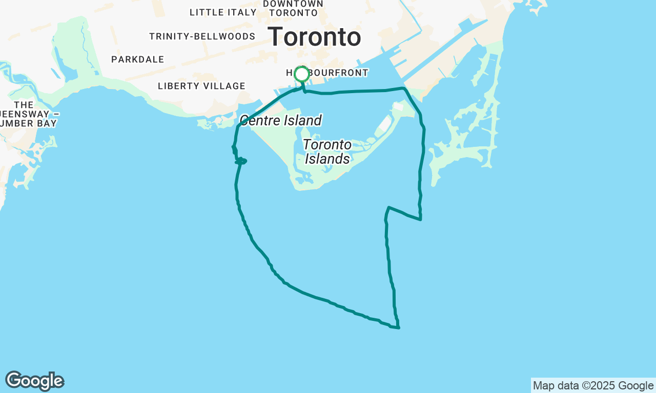 Foggy race around the island