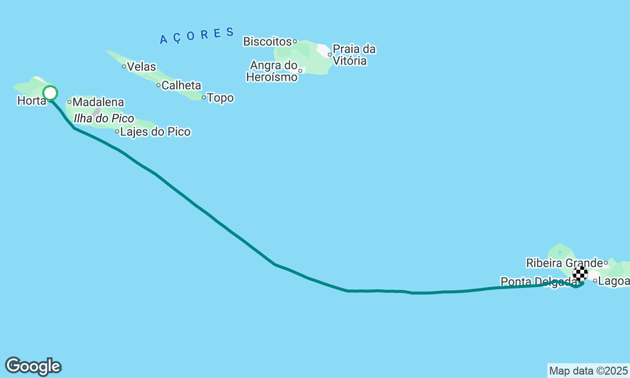 Faial (Horta) à São Miguel (Ponta Delgada)