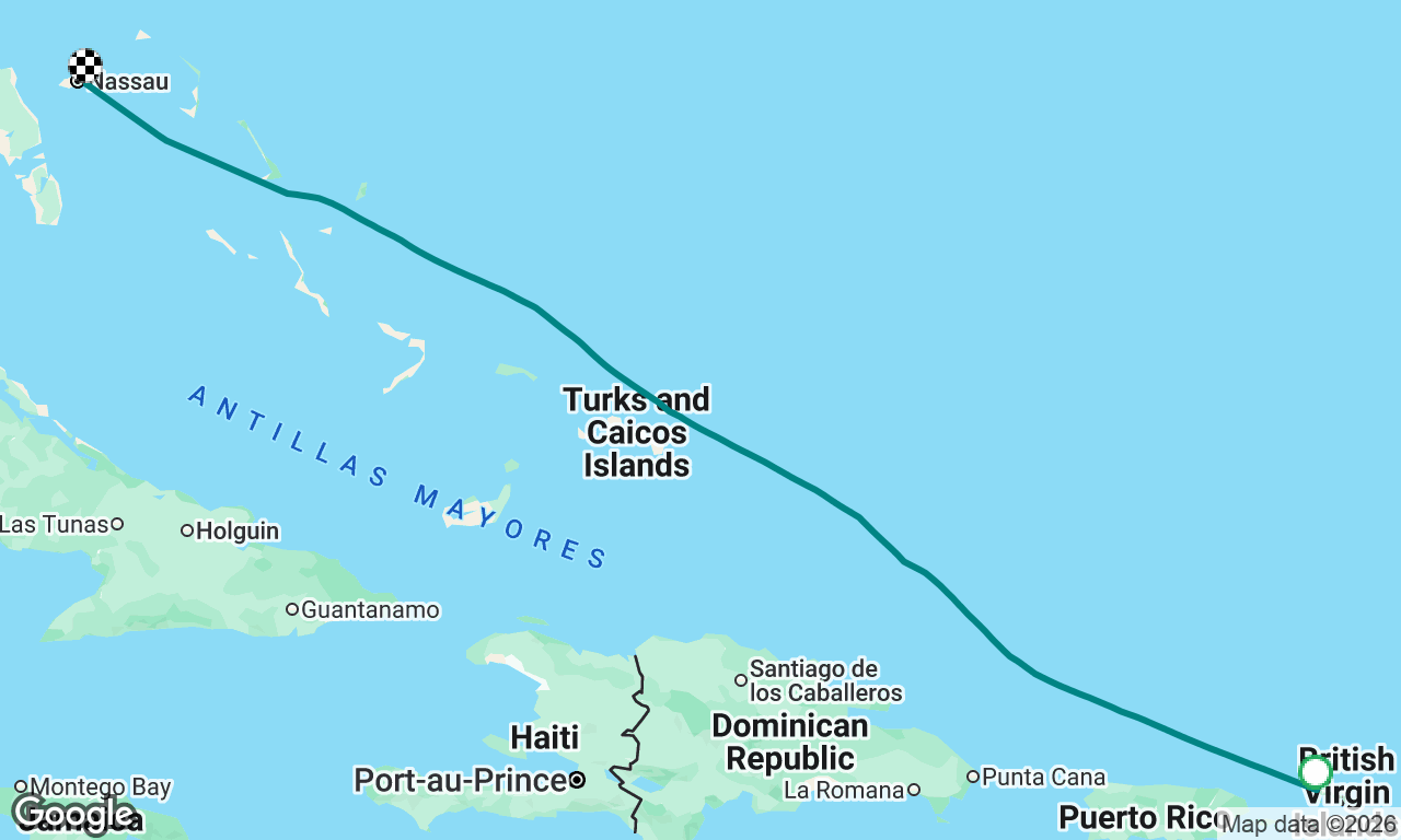 Bvi to Palm cay Nassau Bahamas