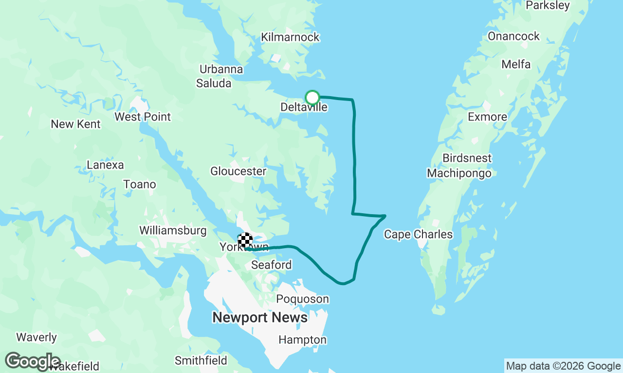 Deltaville -> Yorktown w Pride of Baltimore II chase