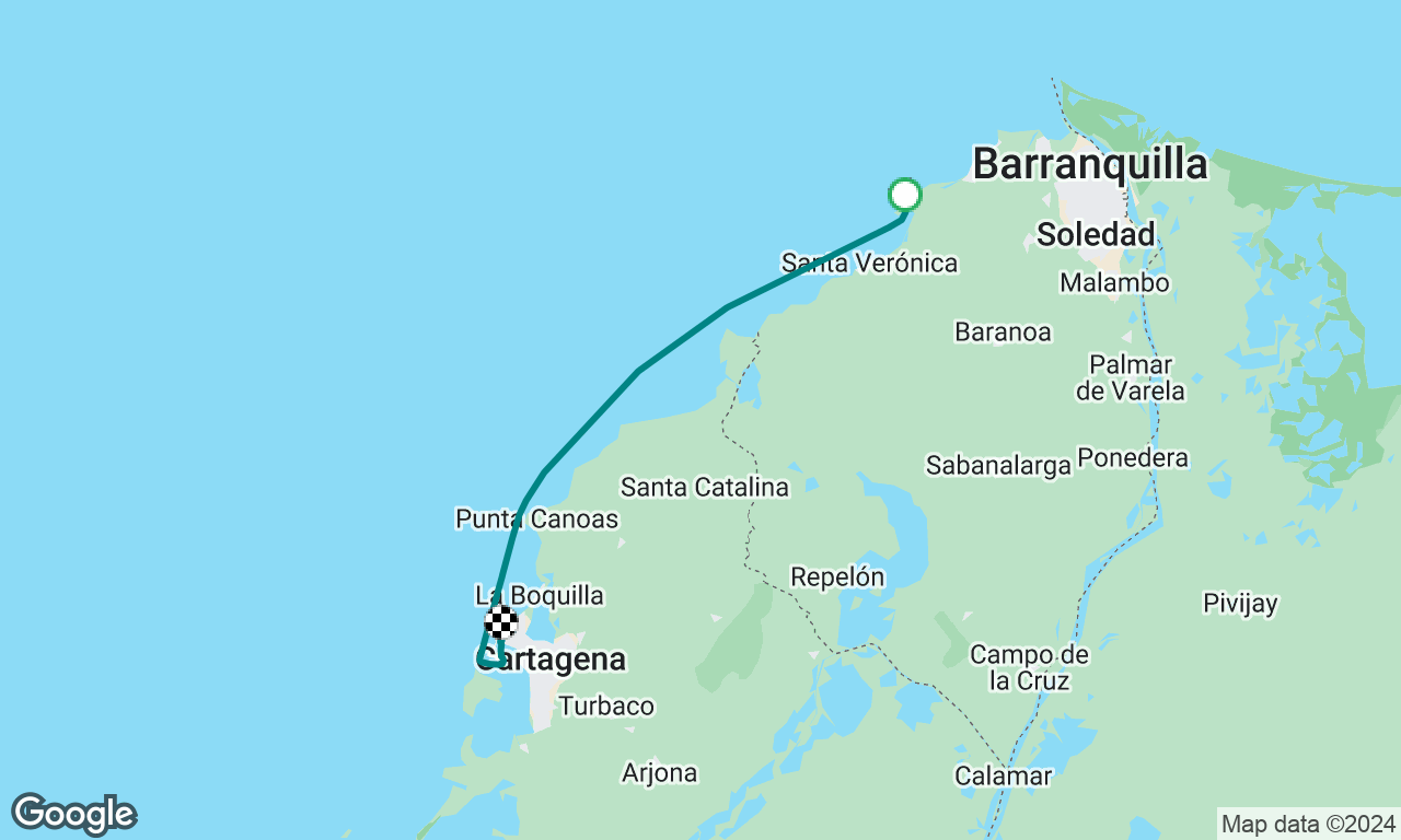 Final passage to Cartagena, Columbia 