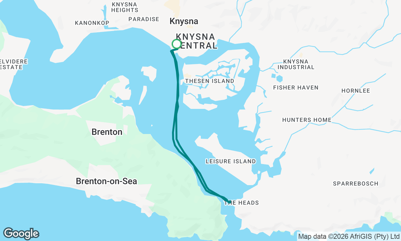 A brief trip (and attempted sail) around Knysna Estuary