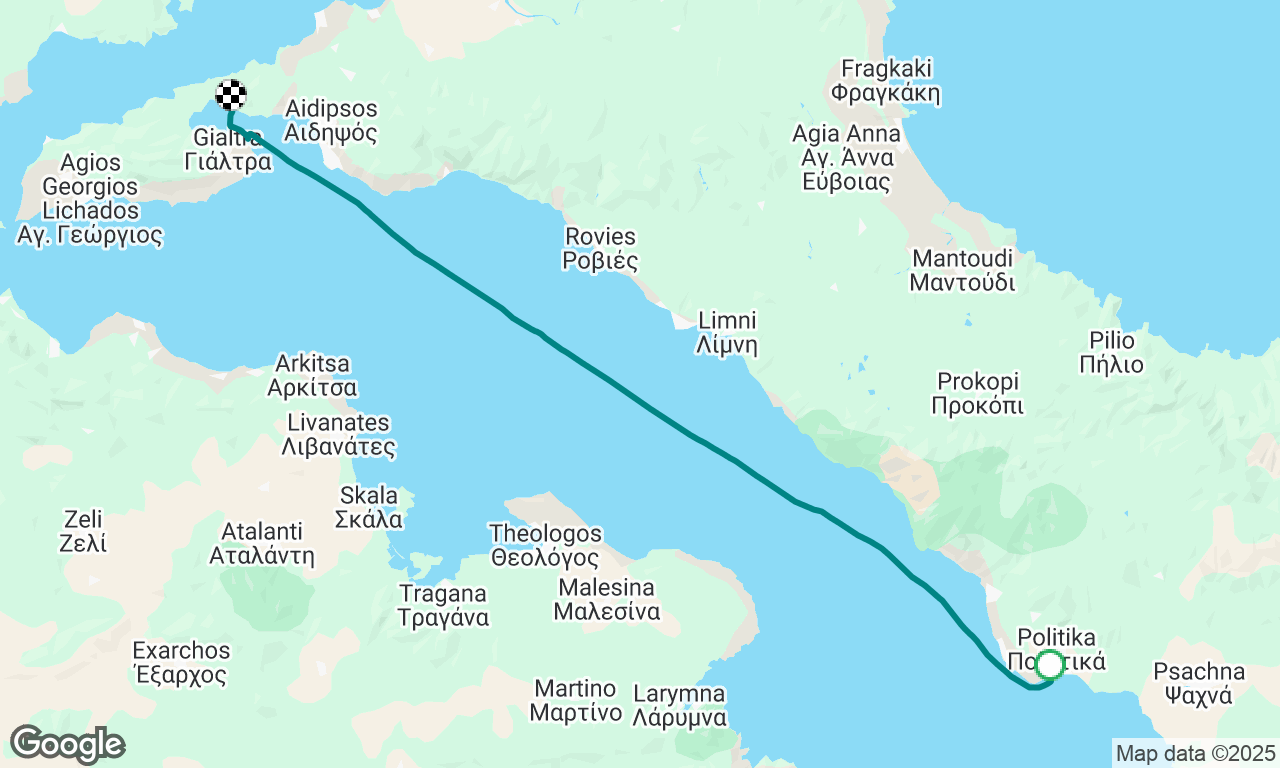 Windy trip with 46kts! 