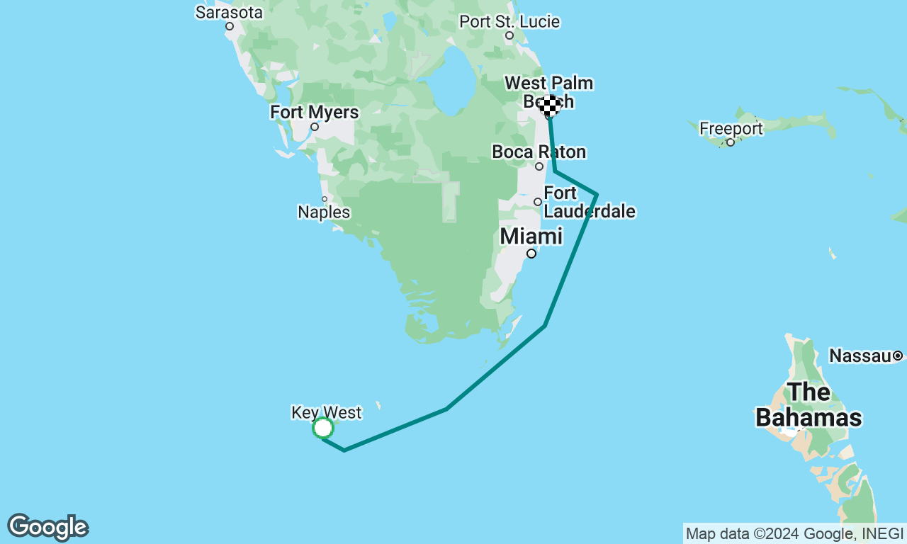 Key West to West Palm Beach
