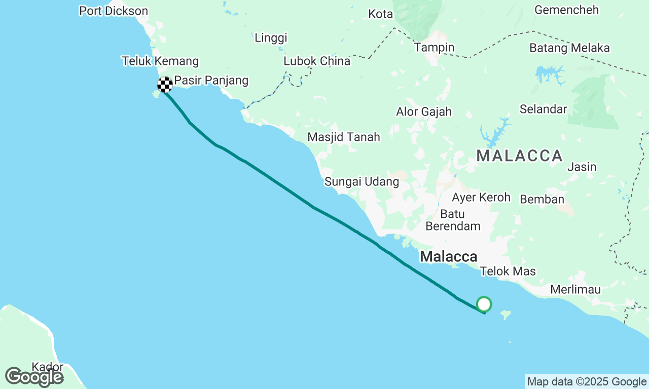 Pulau Besar to Hibiscus Hotel Anchorage