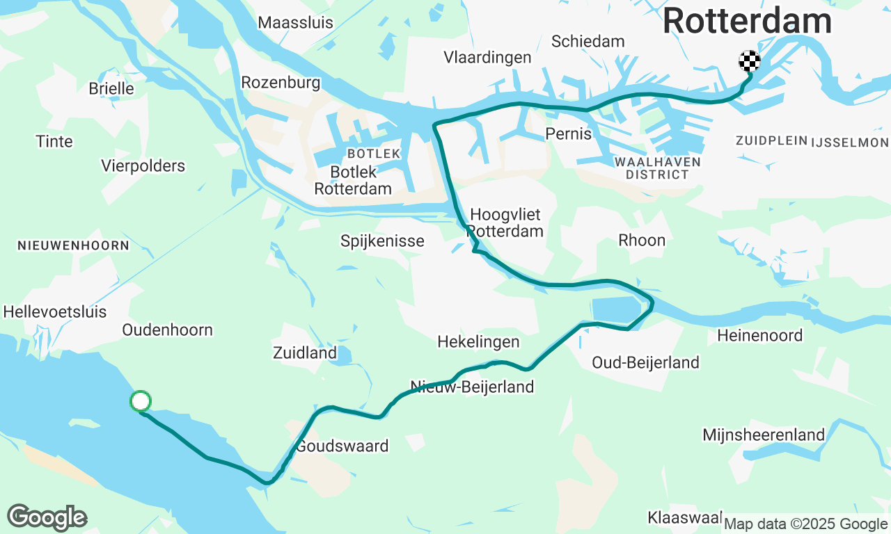 Hellevoetsluis to Rotterdam 