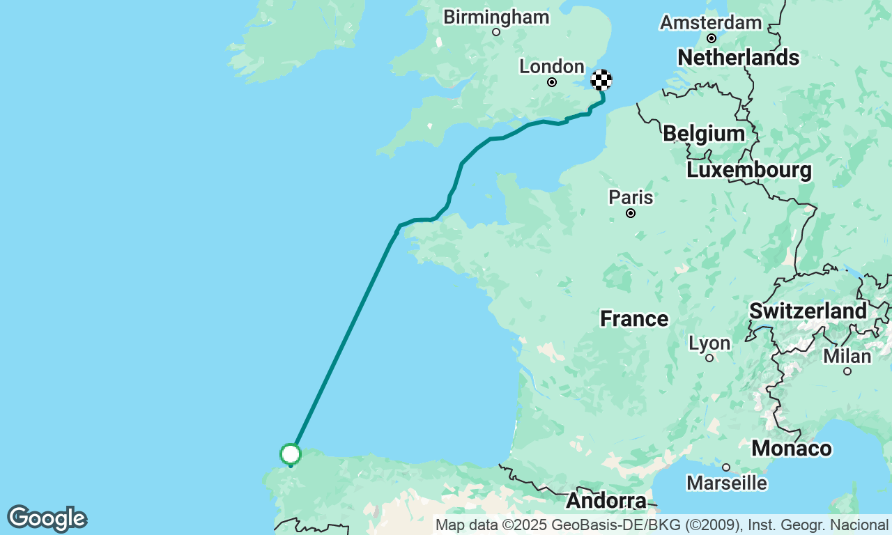 Leg 3 
A’caruna, Esp. to Roscoff, Fr  to  Ramsgate, UK