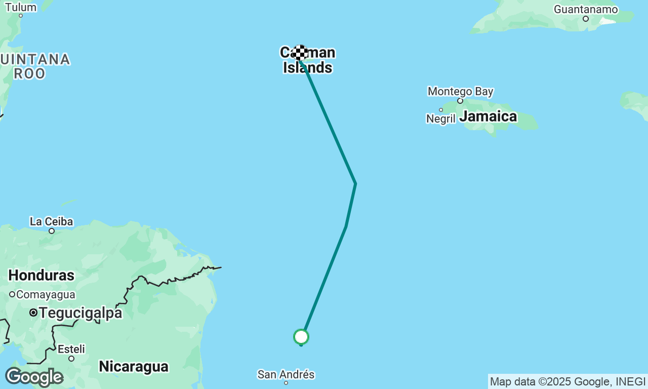 Providencia to Grand Cayman last night