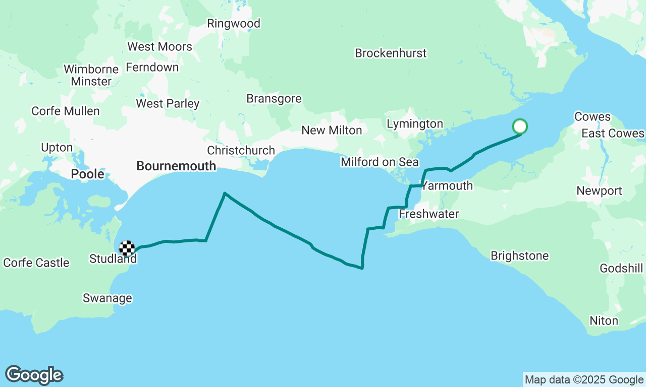 Quite 'sporty' from The Needles to Studland! ⛵️