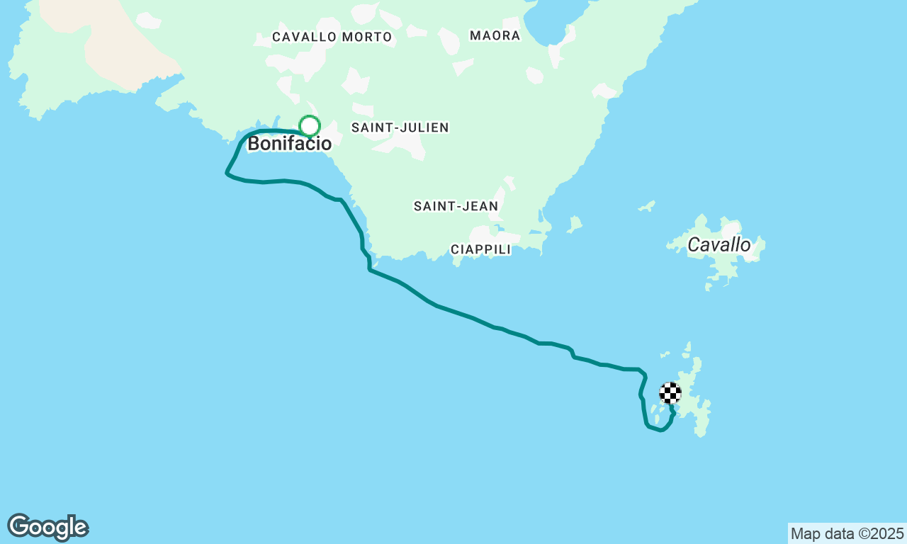 Half way back run from Bonifacio to Capo D'Orso