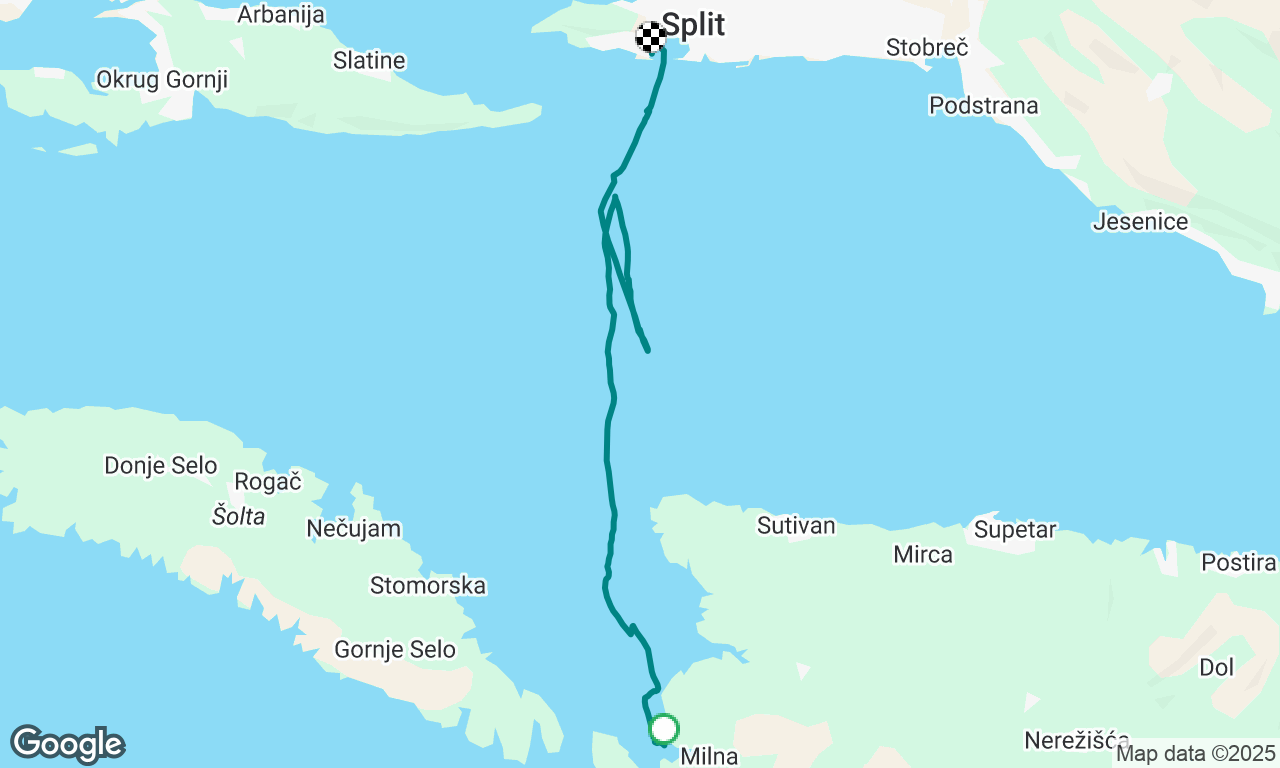 Brac to Split