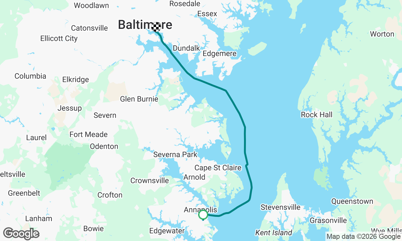 Annapolis to Fells Point, Baltimore