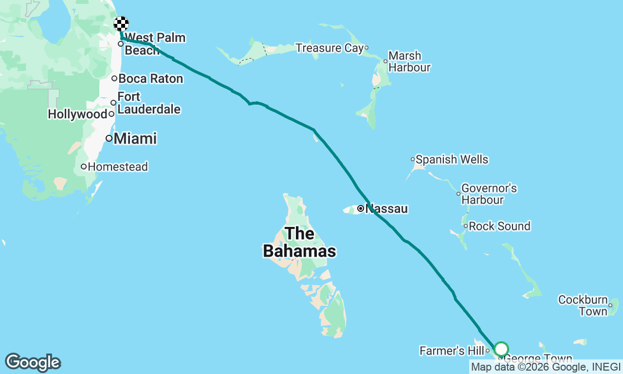 Georgetown, Bahamas -> West Palm Beach, Florida