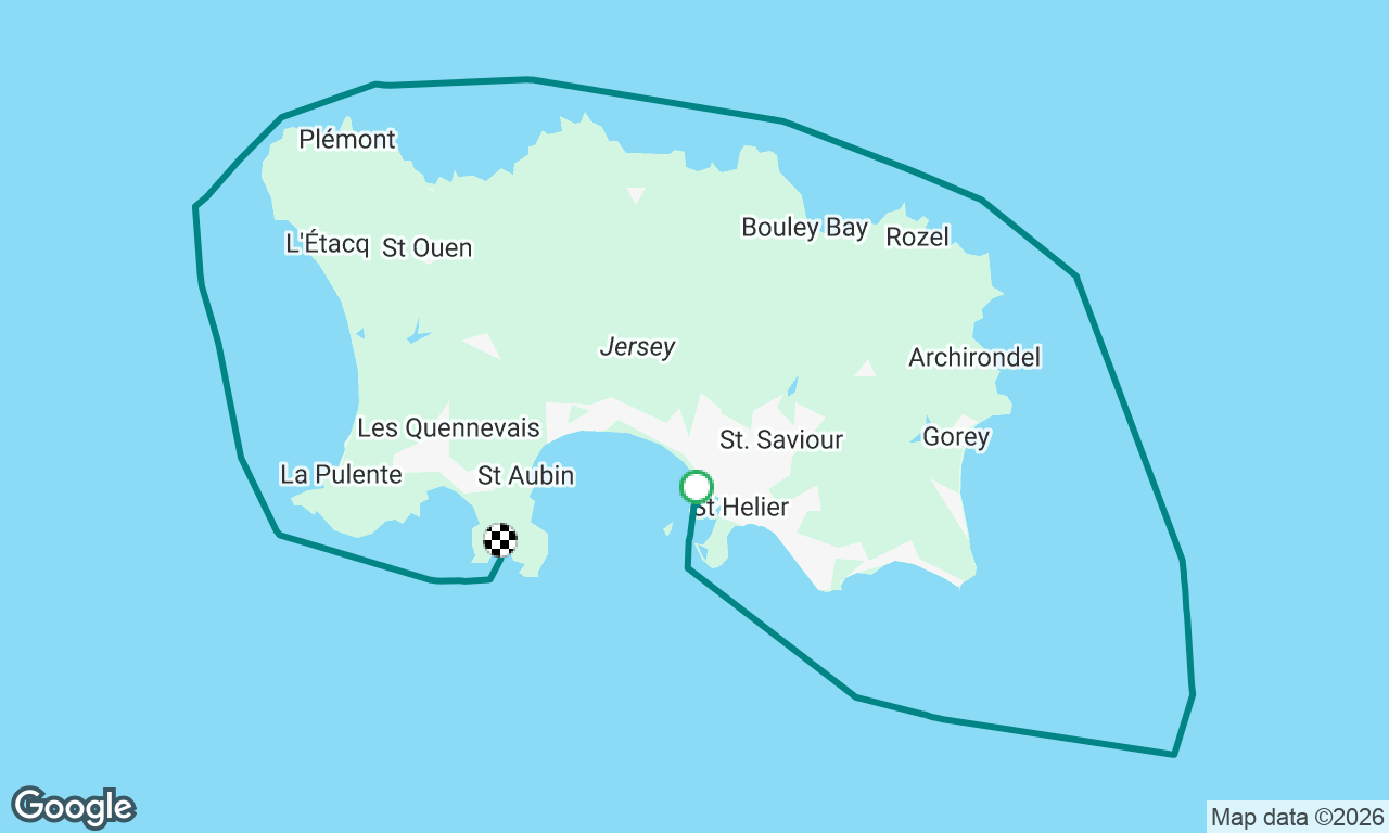 St Helier to Portlet the long way