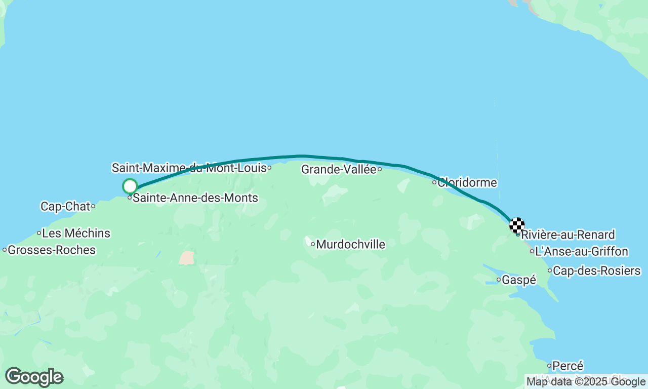 Saint-Anne des Monts à Riviere au renard