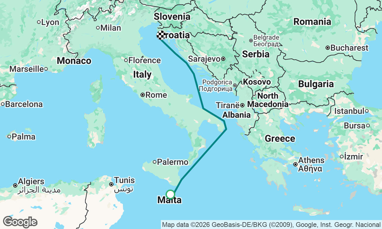 Adriatic Discovery: Malta to Pula Offshore Cruise