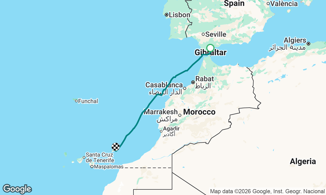 Delivery S/v Tribiza Dragonfly 1200 Gibraltar - Lanzarote