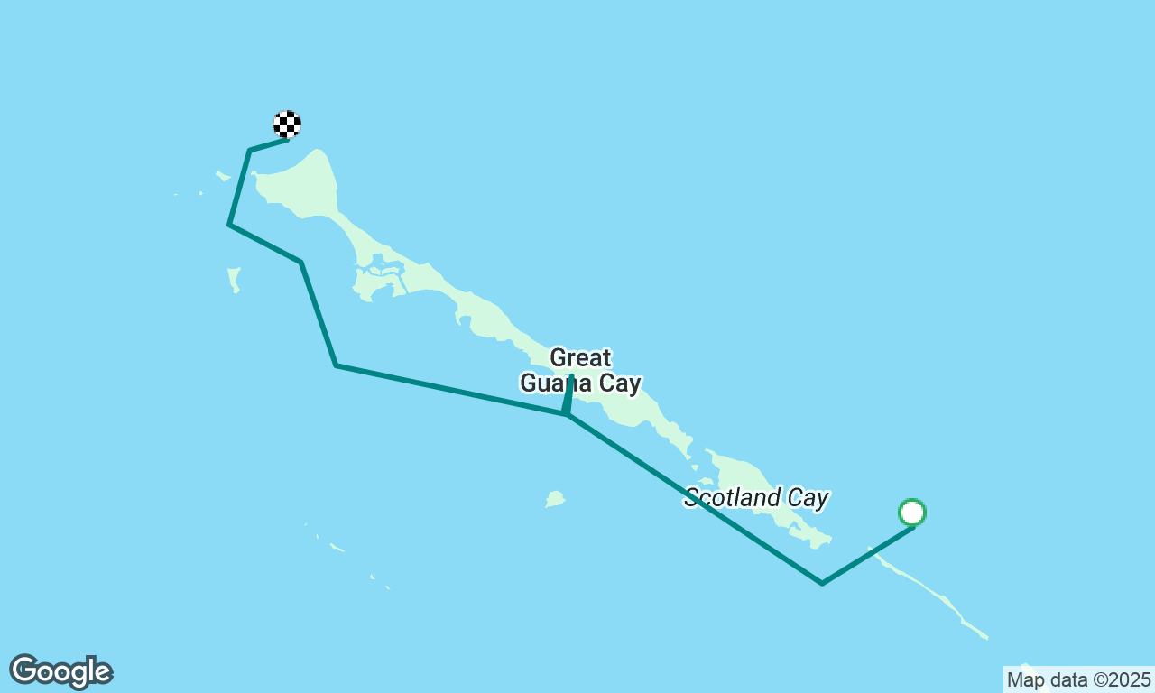 Fowl Cay to Bakers Bay on Guana Cay 