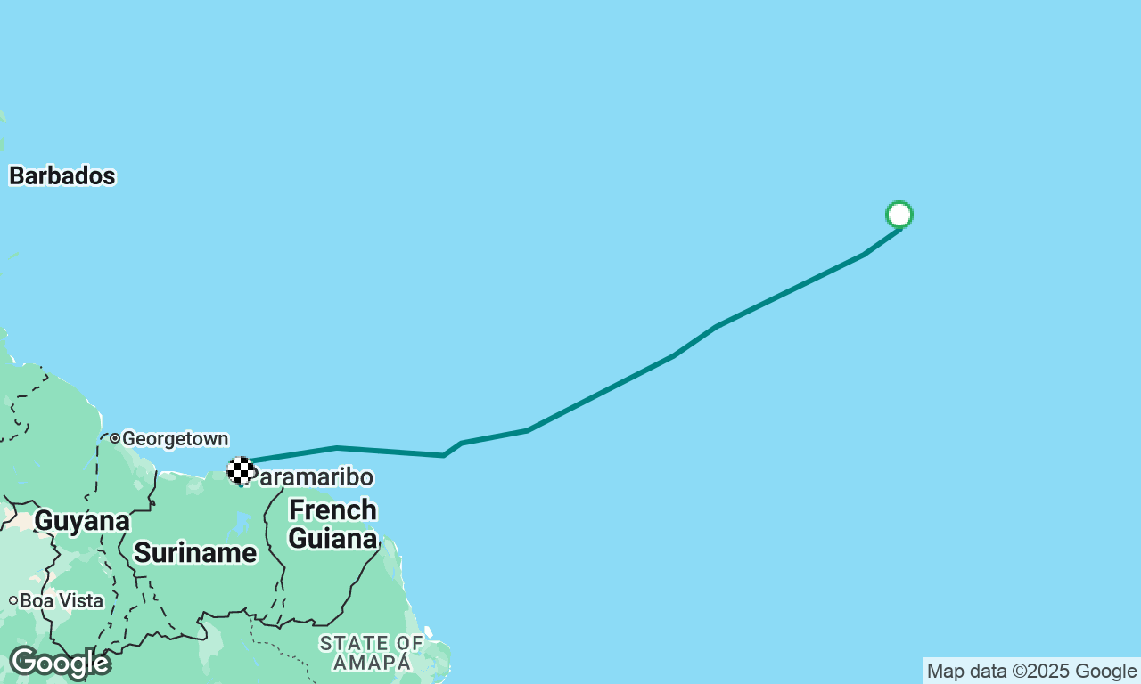 Around the Atlantic (3)
Mid-Atlantic to Suriname