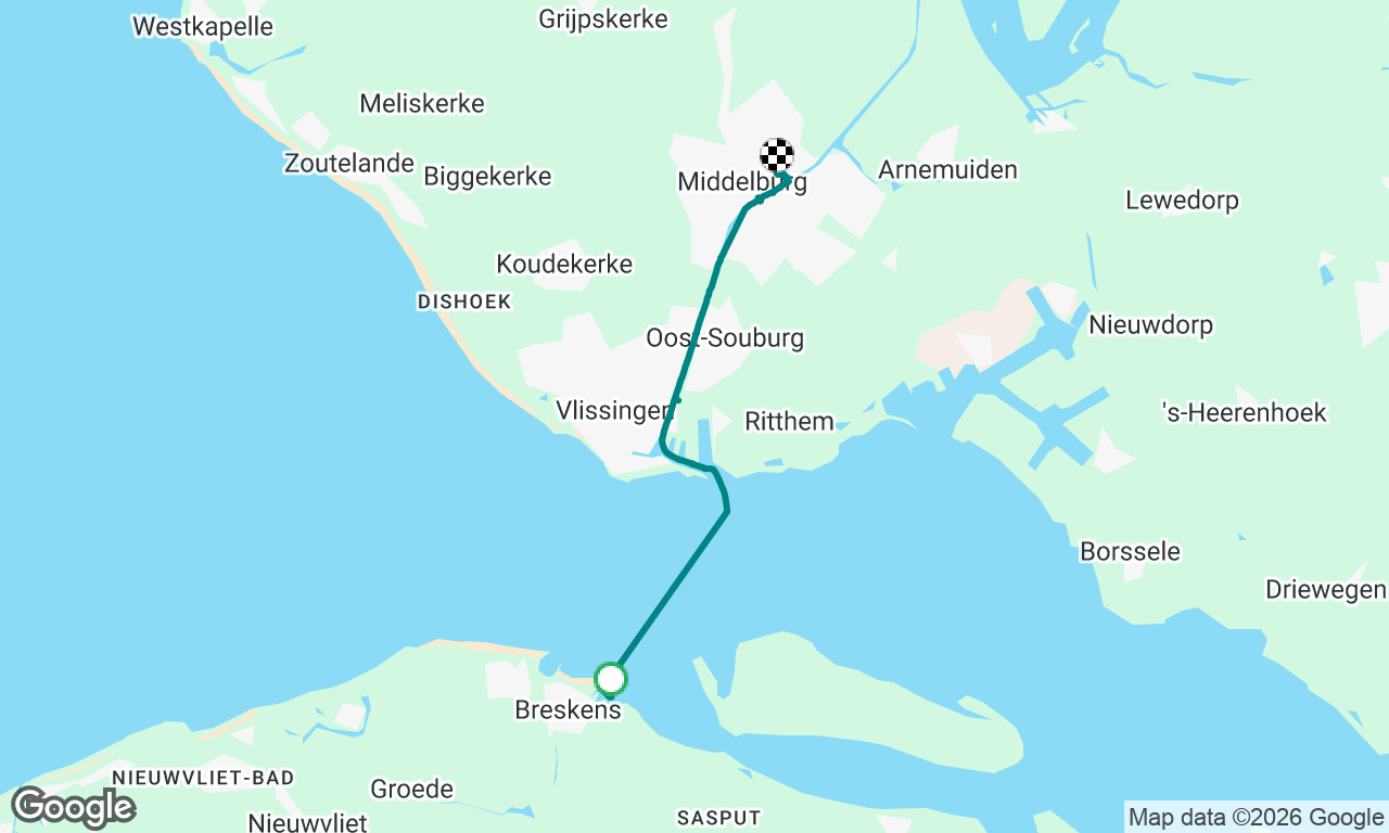 Breskens naar Middelburg