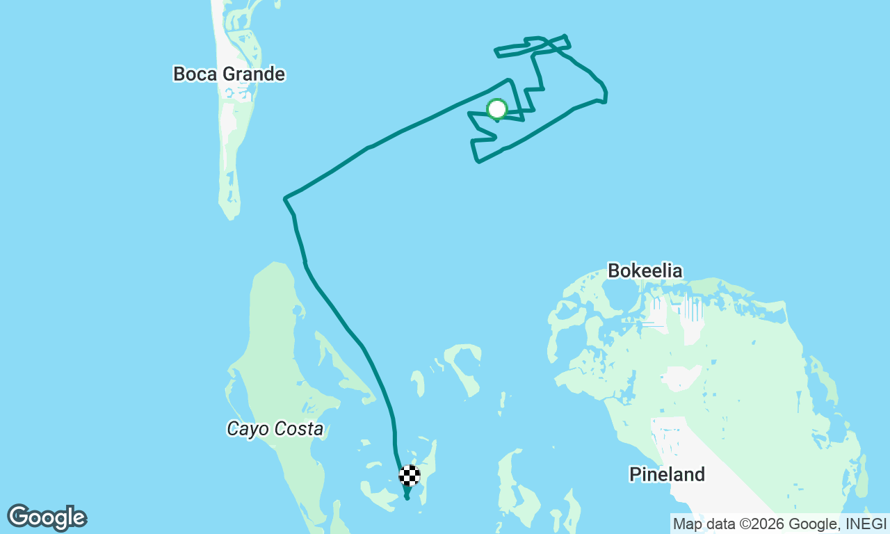 Boca Grande to Cabbage Key with tacking practice.
