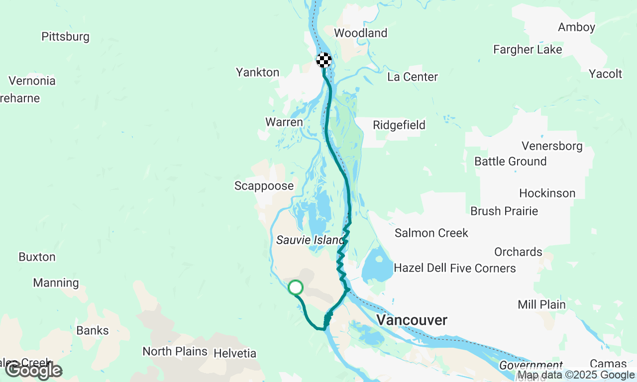 Sauvie Island to St Helens  (Sand Island)