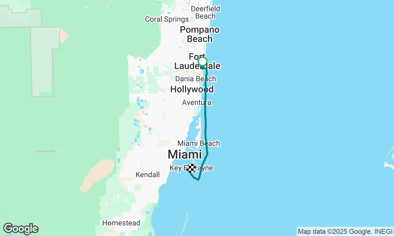 Ft Lauderdale to Key Biscayne