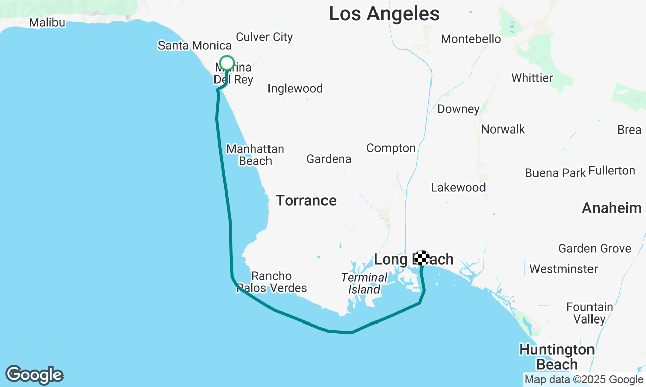 mdr to long Beach Shoreline YC