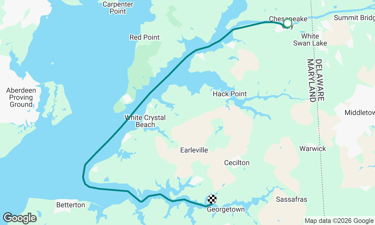 Chesapeake City to Fredericktown
