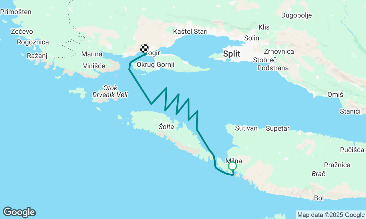 Lucice/Brac to Marina Baotic/Trogir